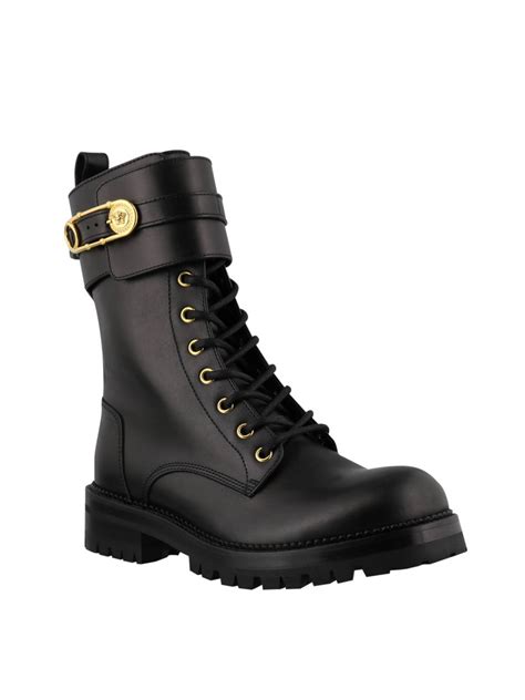 versace safety pin ankle boots|Altro.